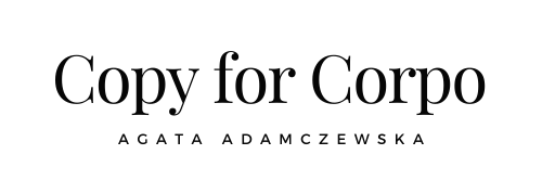 Copy for Corpo Agata Adamczewska